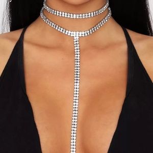 Rhinestone Double Choker